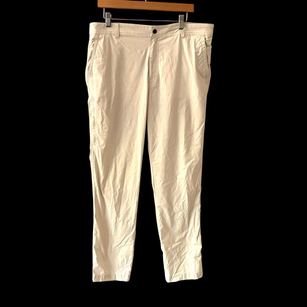 Coolibar UPF 50% Men's White Stretchy Pants‎ with Pockets Size 36 x 32